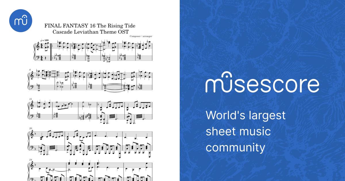 Final fantasy 16 The Rising Tide Cascade Leviathan Theme OST Sheet