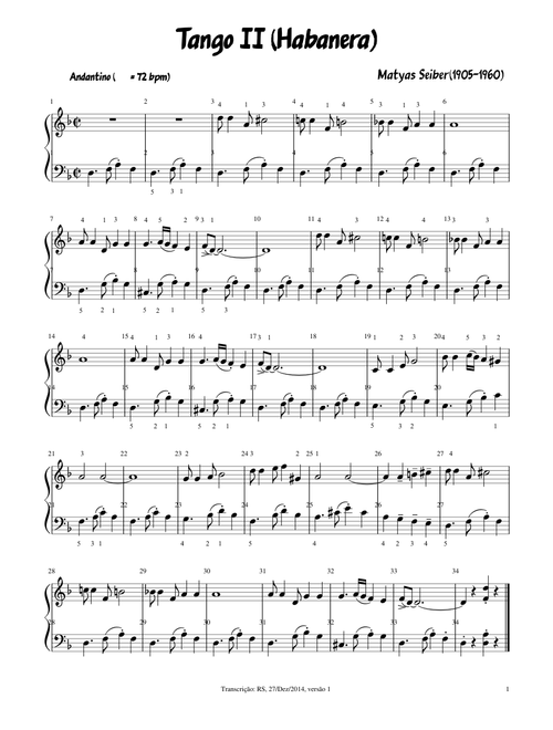 Tango II (Habanera) - Tango II (Habanera)