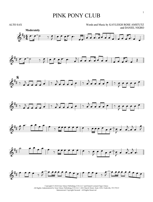 Pink Pony Club - Chappell Roan (Alto Sax Solo)