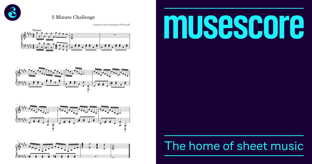 5 Minute Challenge Sheet Music for Piano (Solo) | MuseScore.com