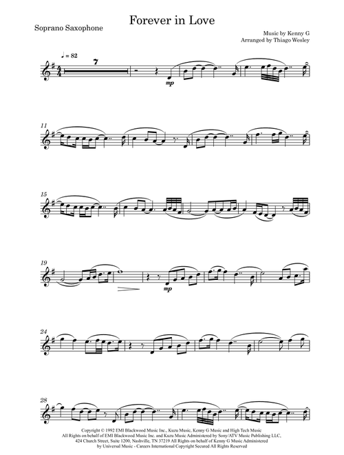 Forever In Love (Arr. Thiago Wesley) - Kenny G (Soprano Sax Solo)