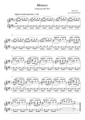 MEMORY Sheet Music for Piano (Solo) | MuseScore.com