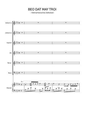 BEO DAT MAY TROI – Unknown author Sheet Music for Violin (Solo ...