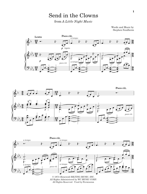 Send In The Clowns (from A Little Night Music) - Stephen Sondheim (Clarinet and Piano)