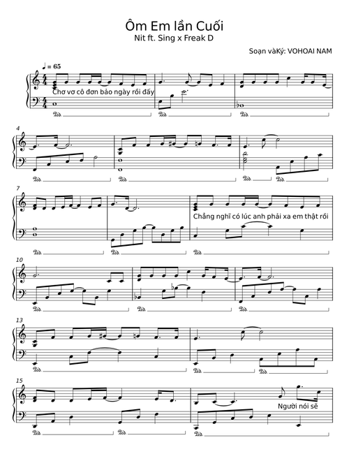 Ôm Em lần Cuối – VÕ HOÀI NAM;Nit;Sing;Freak D