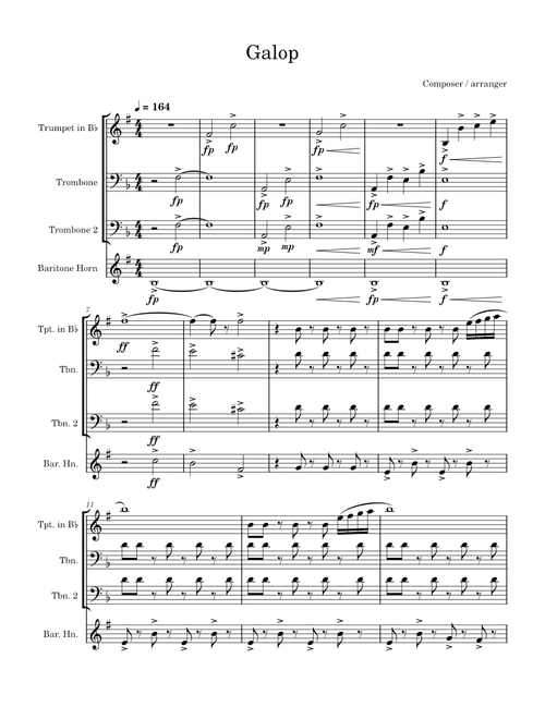 Galop brass trio