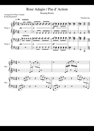 チャイコフスキー 眠れる森の美女 ピアノスコア Tchaikovsky - Waltz from 