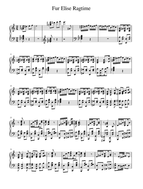 Fur Elise Ragtime