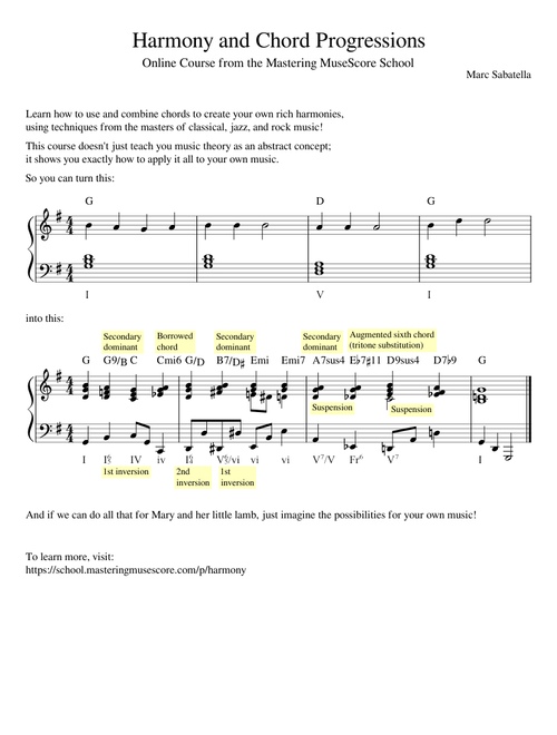 Harmony and Chord Progressions