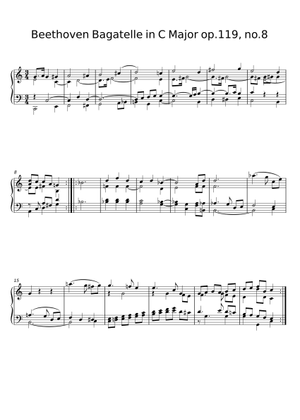 Play Official version of Bagatelle In C Major, Op. 33, No. 2