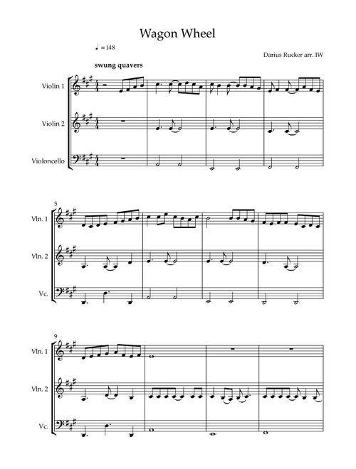 Wagon Wheel (Arr. Isabel Williamson) - Darius Rucker (String Ensemble)