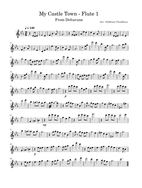 My Castle Town - Flute 1