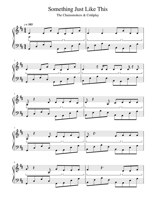 The Chainsmokers & Coldplay - Something Just Like This (Piano Version)
