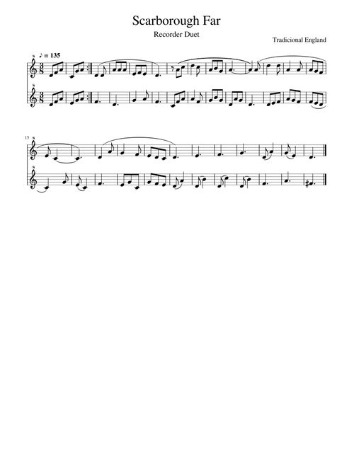 Scarbourough Fair - Recorder Duet