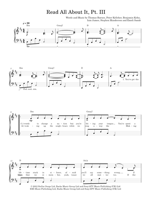 Read all about it - Emeli Sandé (Solo)