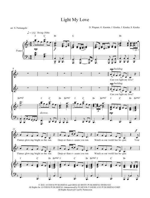 Light My Love (Arr. Scott Pietrangelo) - Greta Van Fleet (Choral, SATB)