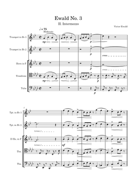 Free Brass Quintet No. 3 For Brass Quintet by Victor Ewald sheet