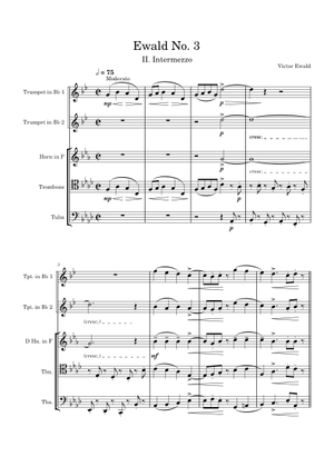 Victor Ewald No. 3 for Brass Quintet Sheet Music for Trombone
