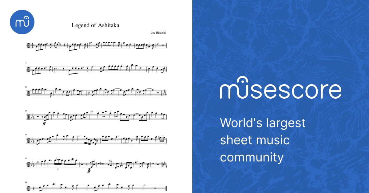 Legend of Ashitaka Sheet Music for Viola (Solo) | MuseScore.com