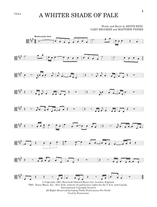 A Whiter Shade Of Pale - Procol Harum (Viola Solo)
