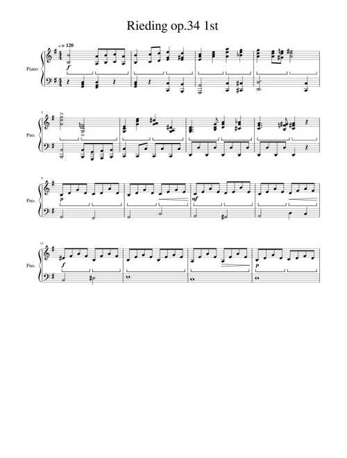 Rieding violin concerto op.34 1st piano accompaniment