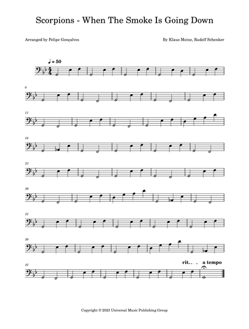 When The Smoke Is Going Down (Arr. Felipe Gonçalves) - Scorpions (Instrumental Solo)