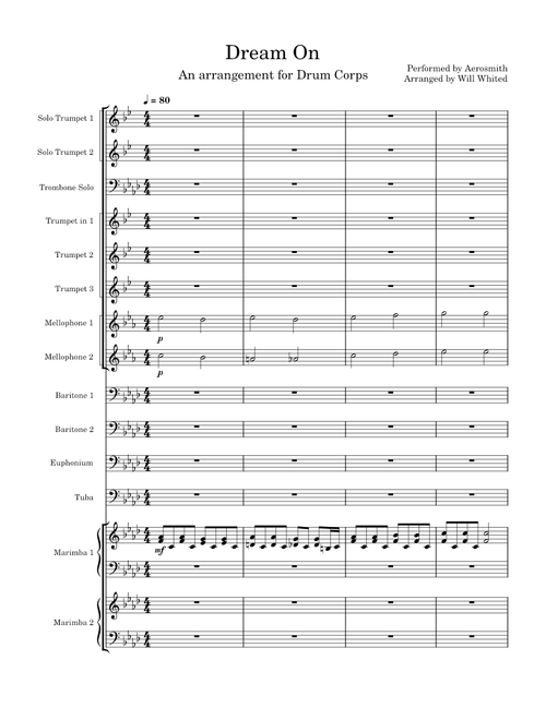 Dream On – Aerosmith, drum corps, marching band, dci