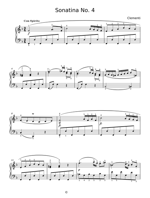 Sonatina Op.36 No.4 - Muzio Clementi