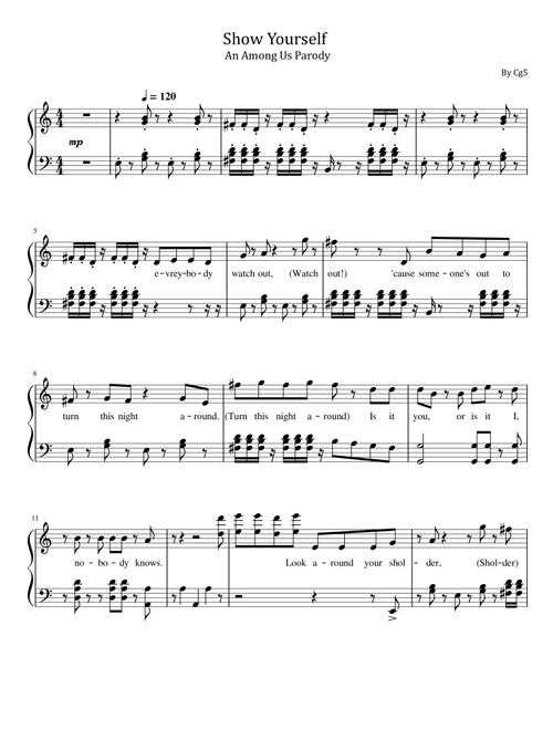Show Yourself (Arr. poon) - Cg5 (Piano Solo)