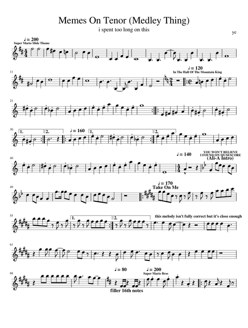 Memes On Tenor (Medley Thing)