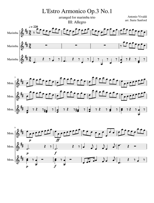 L'Estro Armonico Op.3 No.1 (movement three)