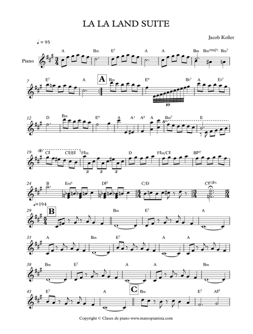 La La Land (Arr. Mateo Aguilar) - Bryce Vine Feat. Yg, Bryce Vine Feat. Ovan, Bryce Vine (Piano Solo)