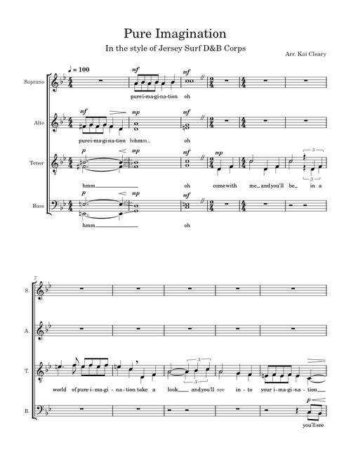 Pure Imagination (SATB) – As Performed by Jersey Surf