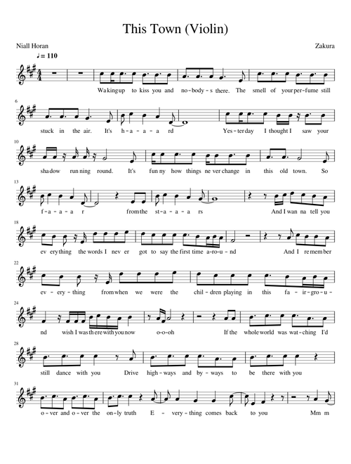 Niall Horan - This Town (Violin)