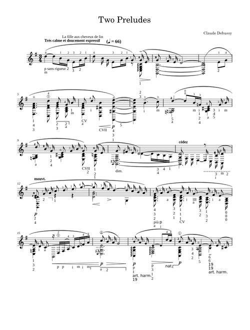 Two Preludes - Claude Debussy