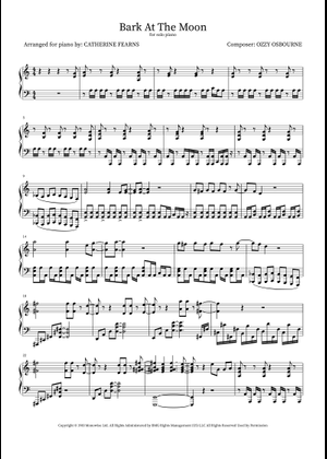 Play Official version of Bark at the moon Sheet Music by Ozzy