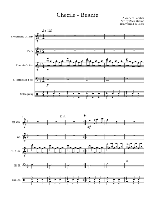 Chezile - Beanie (for Guitar and Bass)