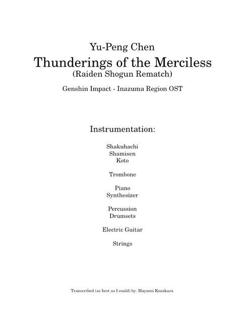 Thunderings of the Merciless [Genshin Impact]