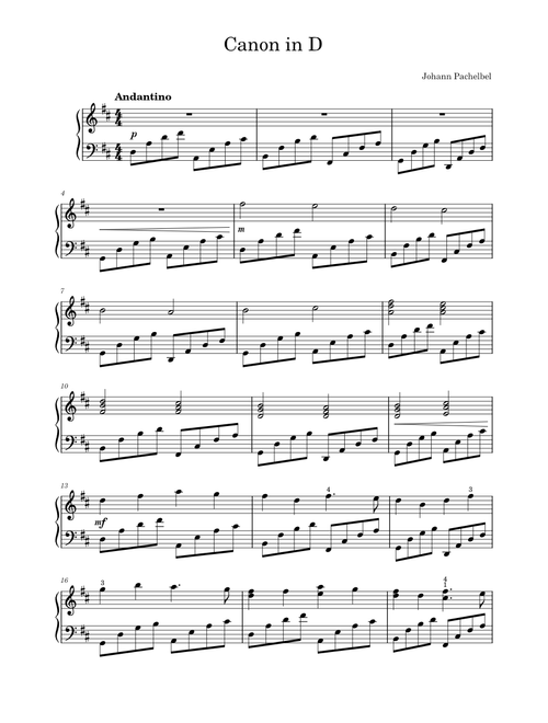 Canon in D - Johann Pachelbel