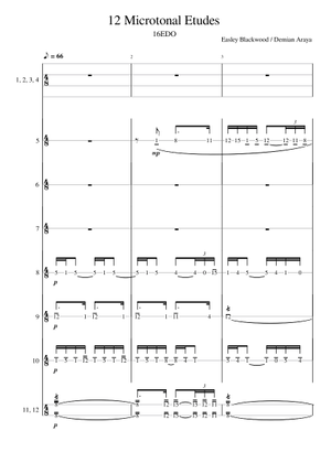 12 Microtonal Etudes (No.12) – Easley Blackwood 19-edo Sheet Music for ...
