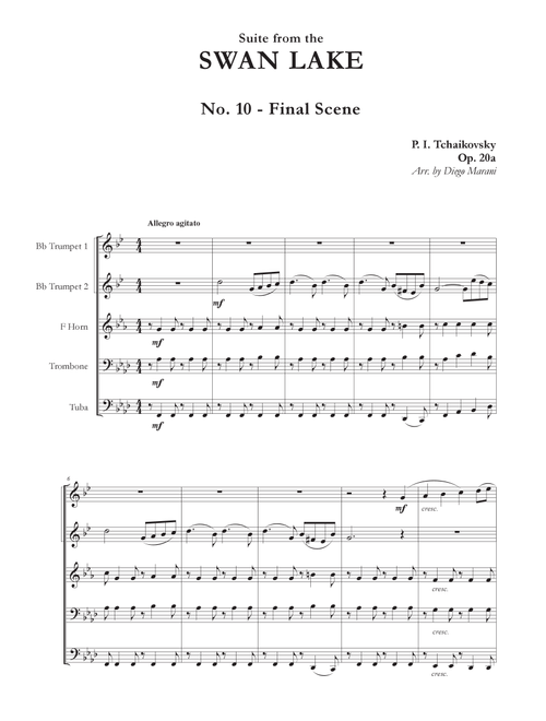 "Final Scene" from Swan Lake Suite for Brass Quintet (Arr. Diego Marani) - P. I. Tchaikovsky (Brass Ensemble)