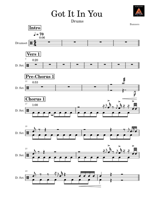 Got It In You – Banners – Drums