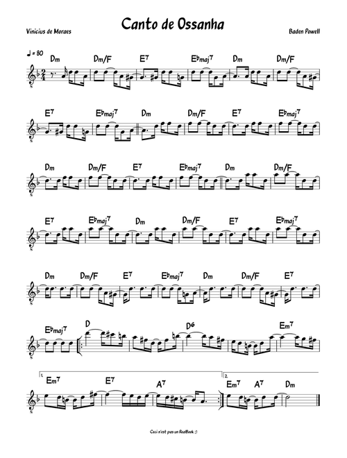 Canto de Ossanha (Lead Sheet)