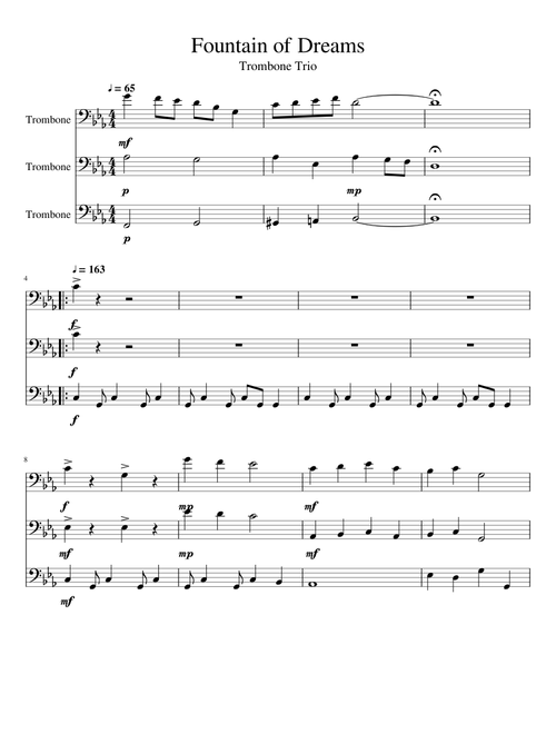 Fountain of Dreams - 3000 Follower Trombone Trio Special