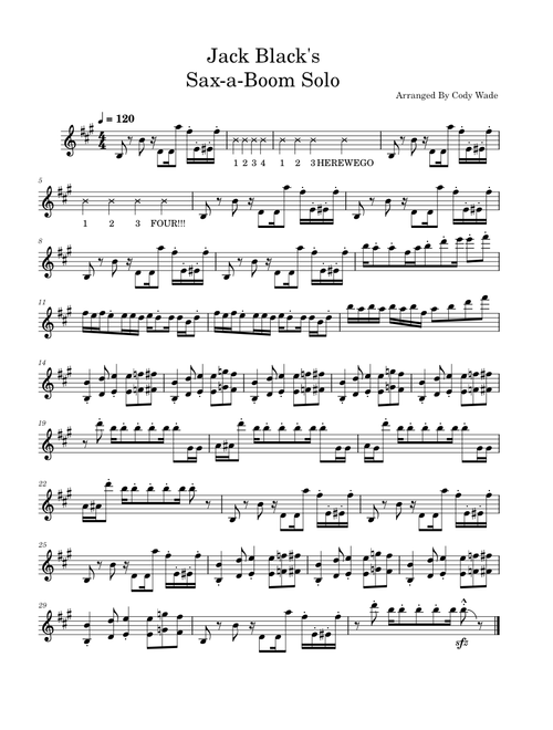 Jack Black's Sax-a-Boom Solo