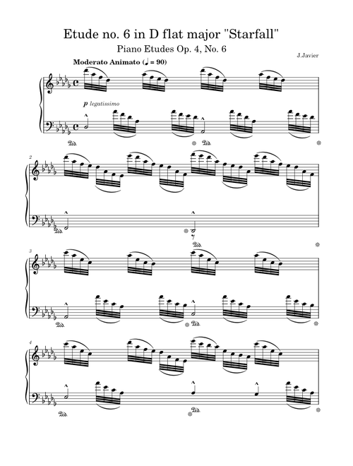 Etude no. 6 in D flat major "Starfall"
