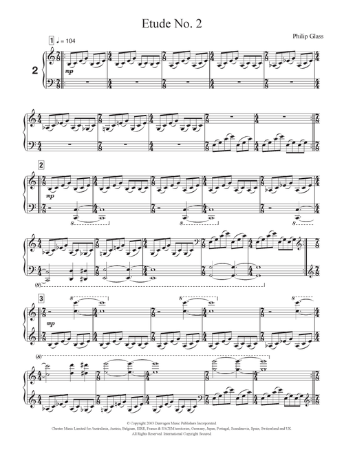 Etude No. 2 - Philip Glass (Piano Solo)