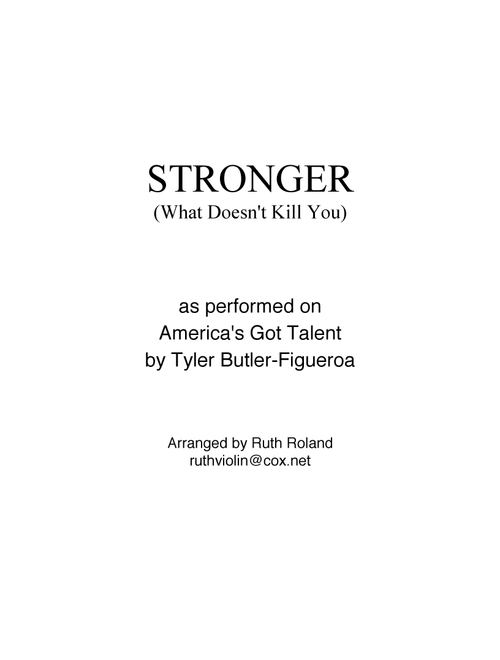 What Doesn't Kill You (stronger) (Arr. Ruth Roland) - Kelly Clarkson (Instrumental Duet)