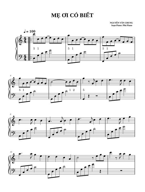 Mẹ Ơi Có Biết – Misc Children