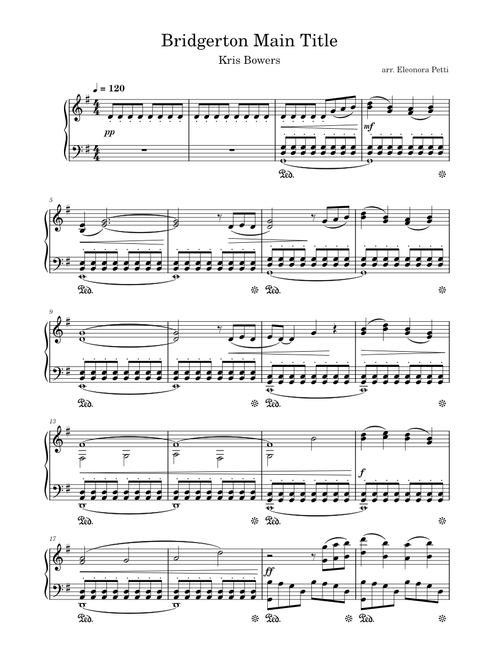 Bridgerton Main Title – Kris Bowers (piano)